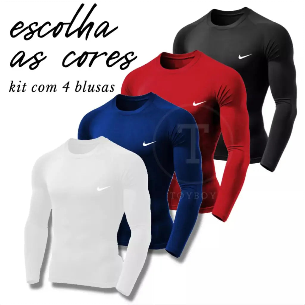 Promoção Kit 4 Camisas Uv Segunda Pele Térmica Malha Fria Unissex -  ShopXaus!
